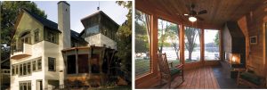 Lake home porch & deck