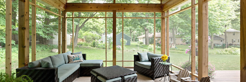 Three season porch construction by Boyer Building Corporation