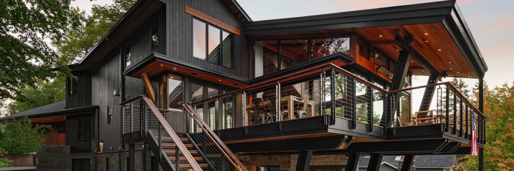 Exterior renovation on Lake Minnetonka by Boyer Building Corporation