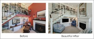 Before & After of Library Remodel