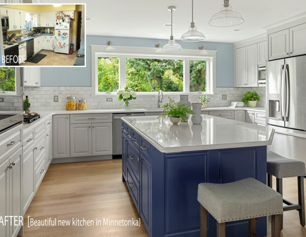 Major transformation from tired kitchen to one that is filled with light and space.