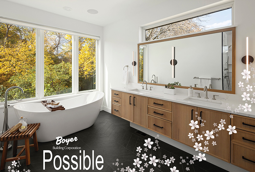 Bathroom by Boyer Building of Minnetonka.  Bringing luxury beauty to your spa-like beauty each and every day. 
