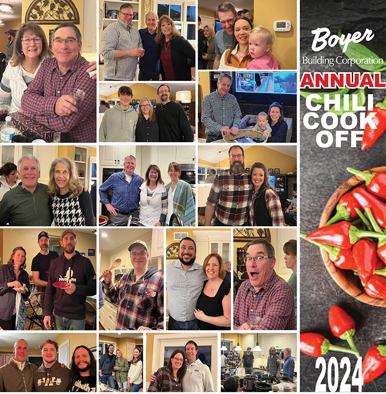 Collage of photos from Boyer Building Chili Cook Off