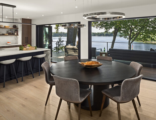 Saint Albans Bay, Lake Minnetonka Boyer Building Remodel_Mainfloor kitchen overlooking deck and lake view