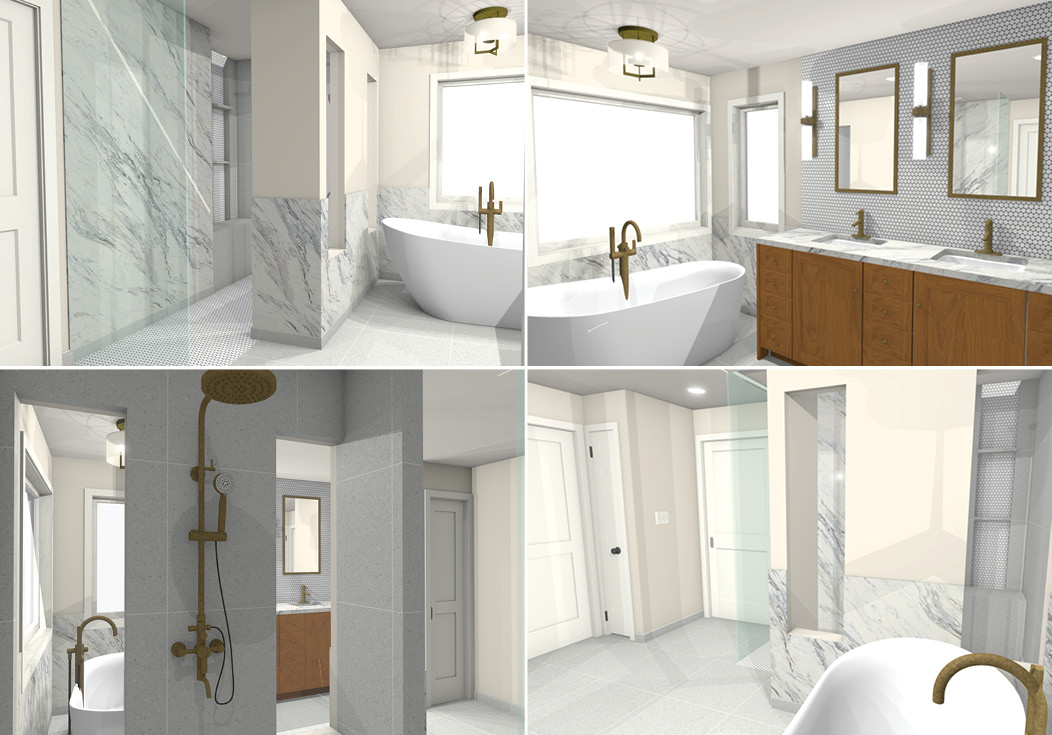 3D plans for doorless shower