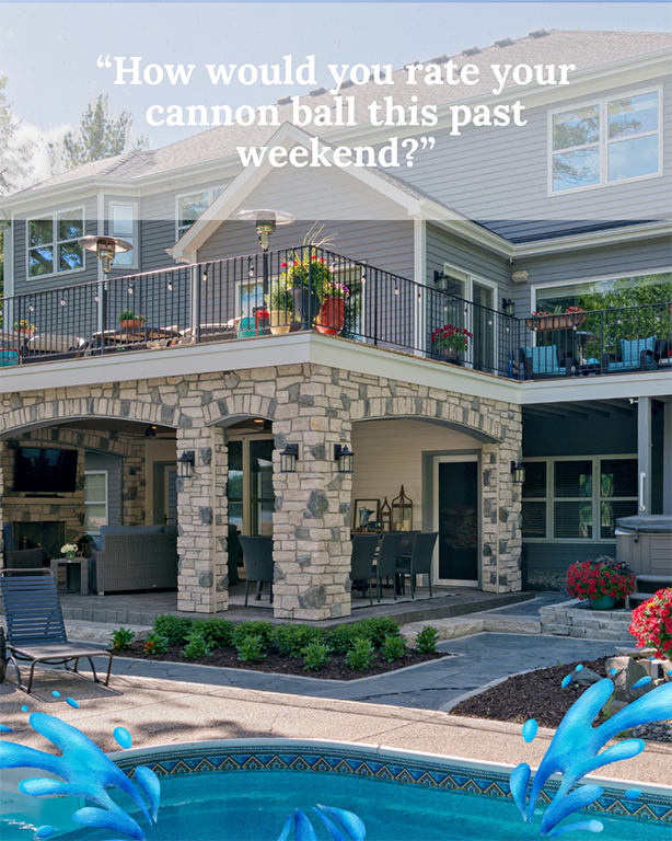 Boyer Pool side cabana makes for a great way to get out from under the sun - but still enjoy the summer heat. 