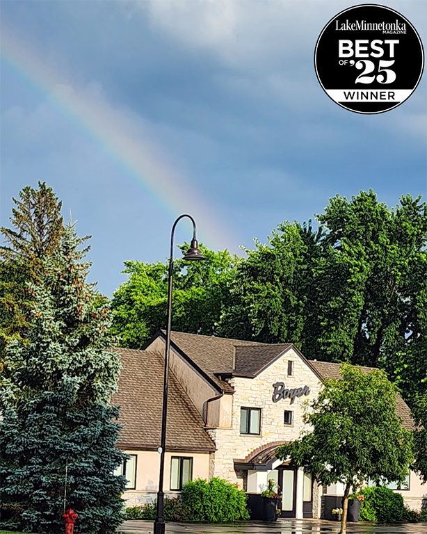 Rainbow over Boyer Building in Minnetonka