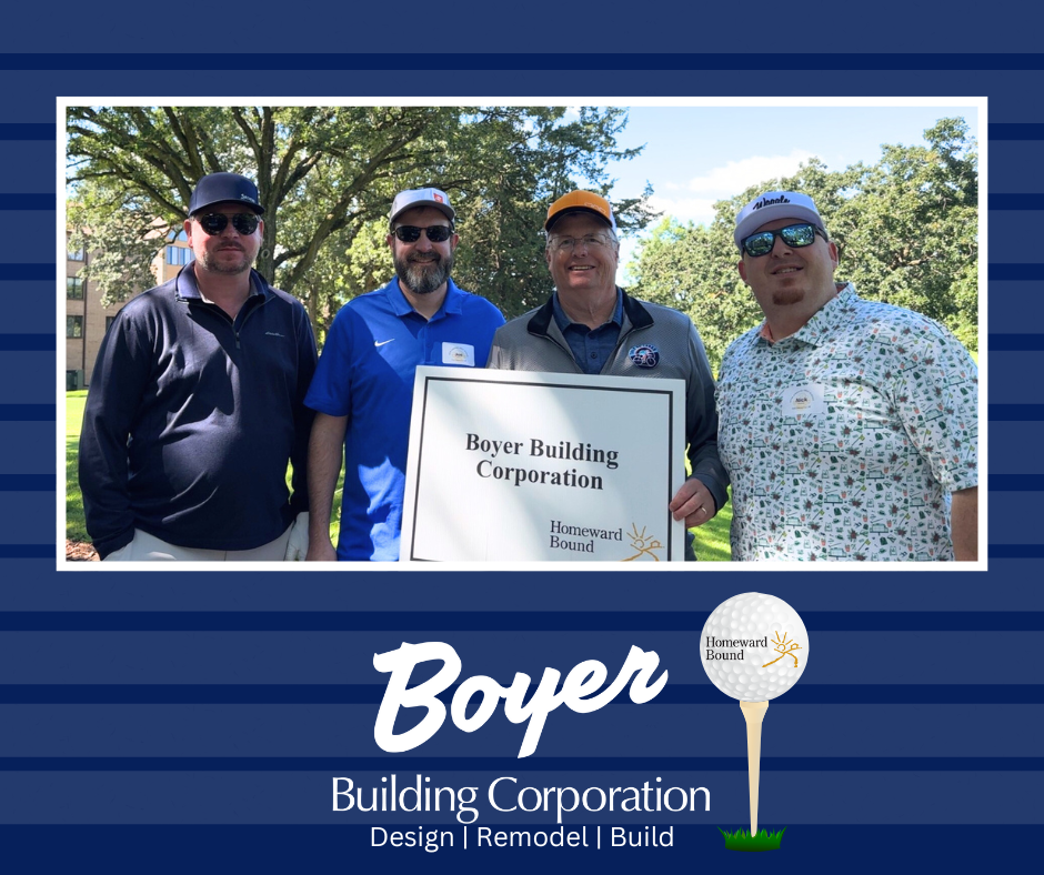 Rob, Joe, Tom and Nick represent Boyer Building at the annual Homeward Bound Golf Tournament.