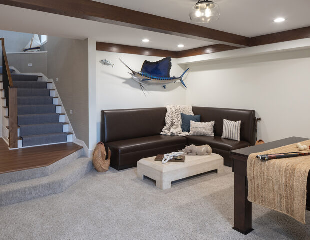 Lake Minnetonka lake home remodeled lower level