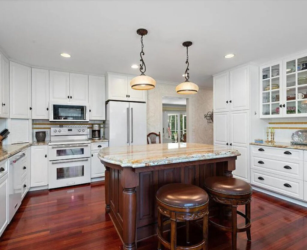 before photo of Lake Minnetonka Kitchen with closed view to the lake