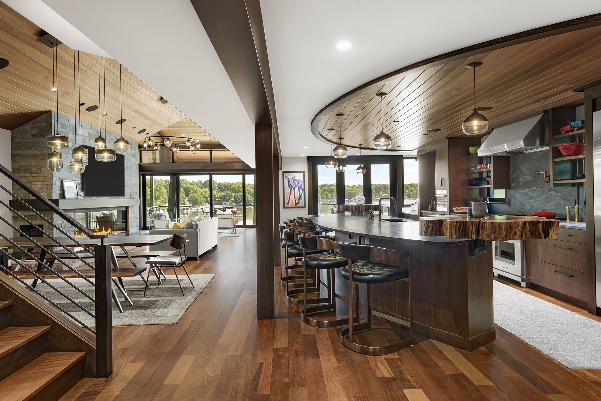 Great Room with Kitchen and 3 Season Room and Deck Remodel by Boyer Building - 21750 Byron Cir, Excelsior, MN 55331