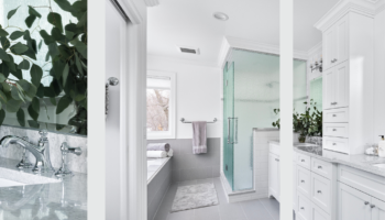 Luxury bathroom built by Boyer Building