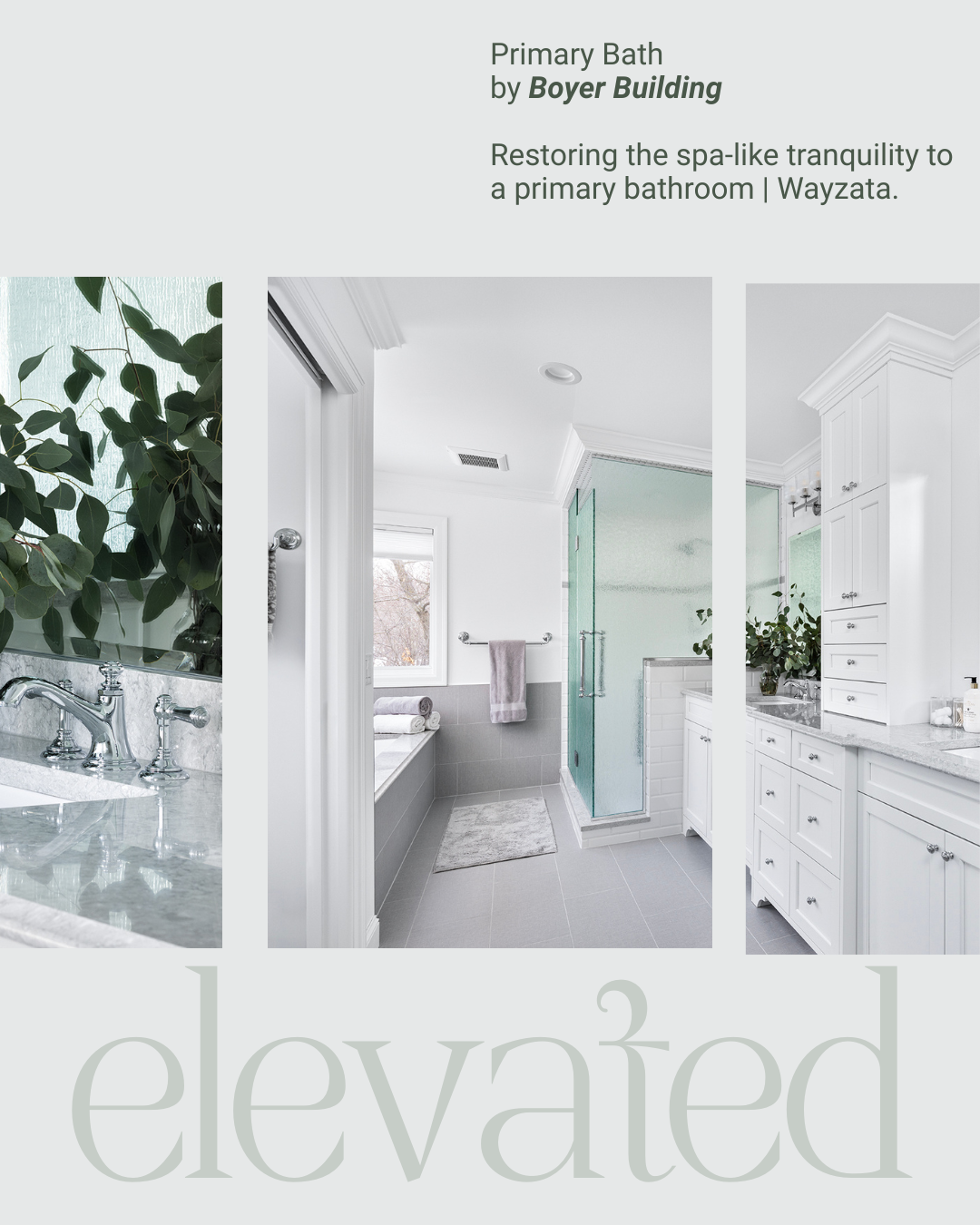 Luxury bathroom built by Boyer Building