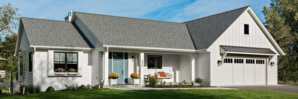 New construction of a country rambler in Chanhassen by Boyer Building Corporation