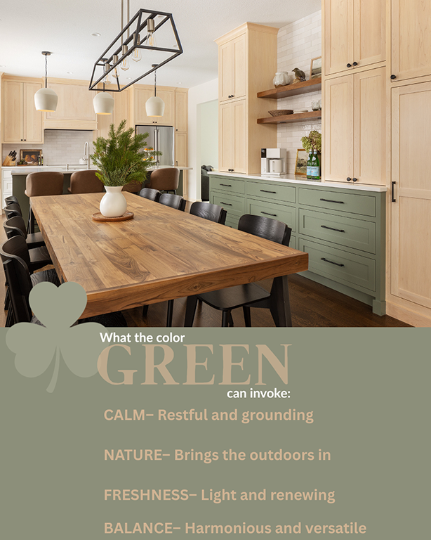 What the color green can bring to an interior space.