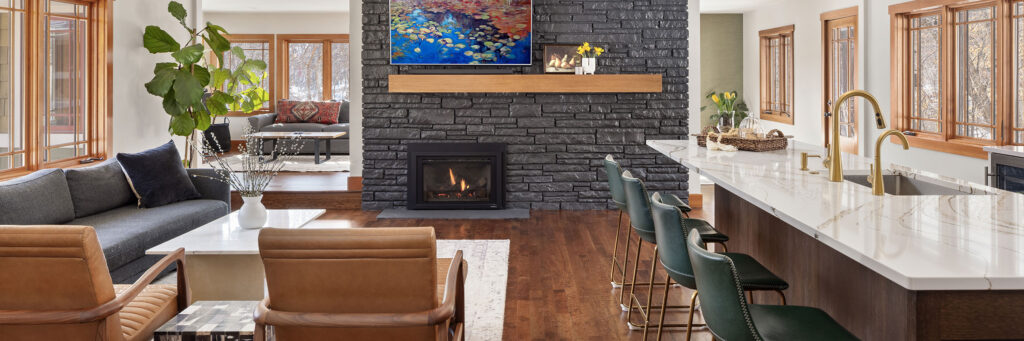 Main floor remodel in Arts and Craft home in Minnetonka by Boyer Building Corporation