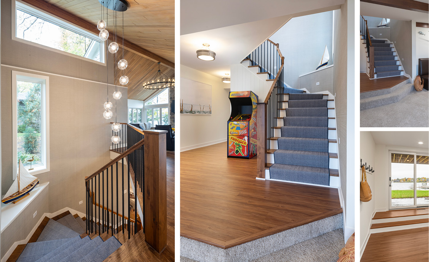 Boyer Building Corporation's Remodeled Lower Level with engineered floors from Unique Wood Floors