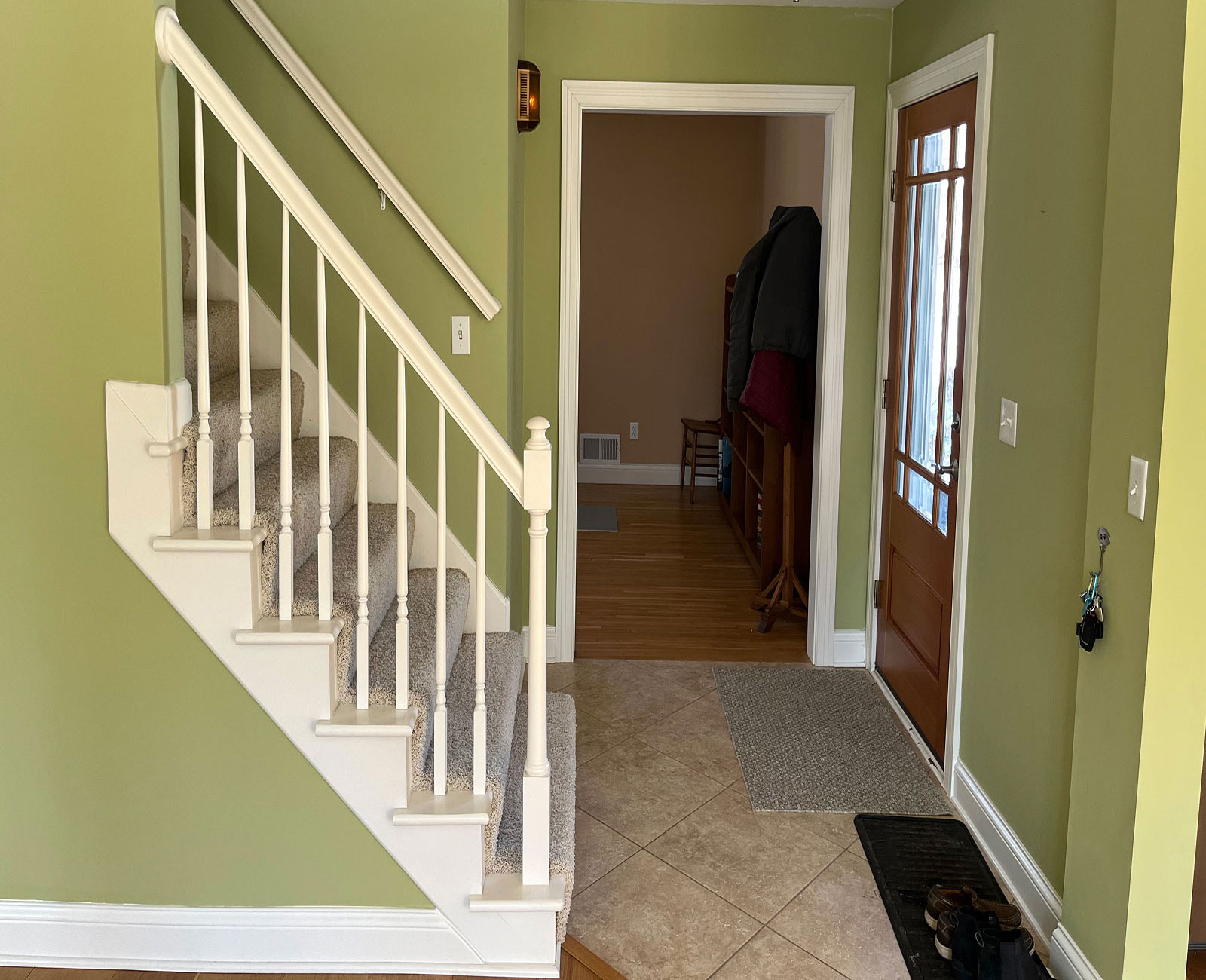 Staircase in Plymouth before remodel