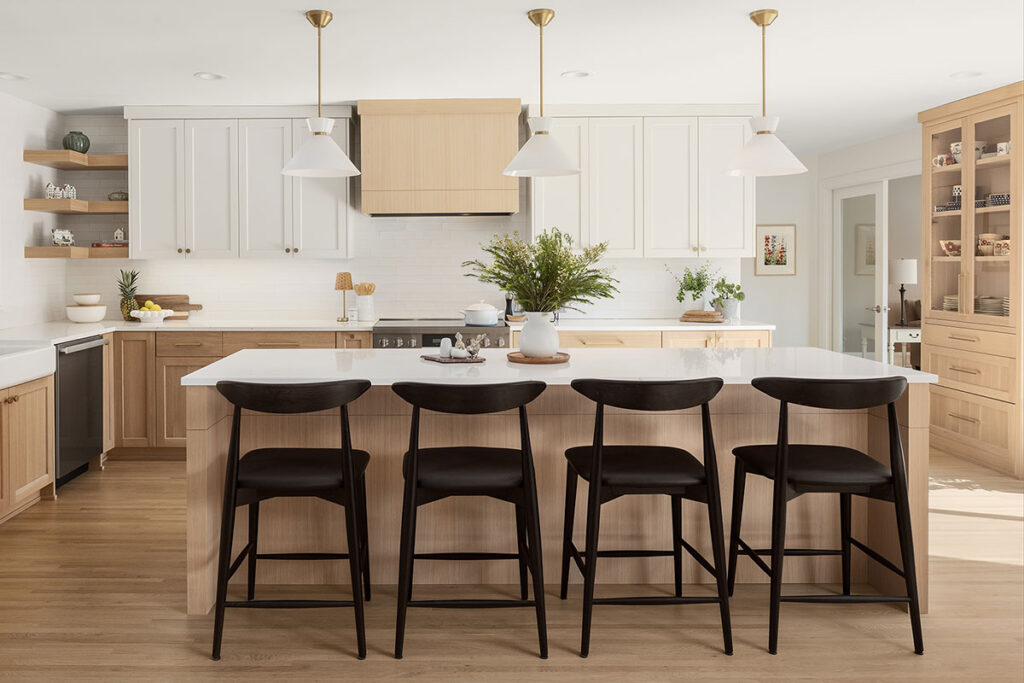 Boyer Building Corporation Plymouth remodeled kitchen in a Scandinavian style.