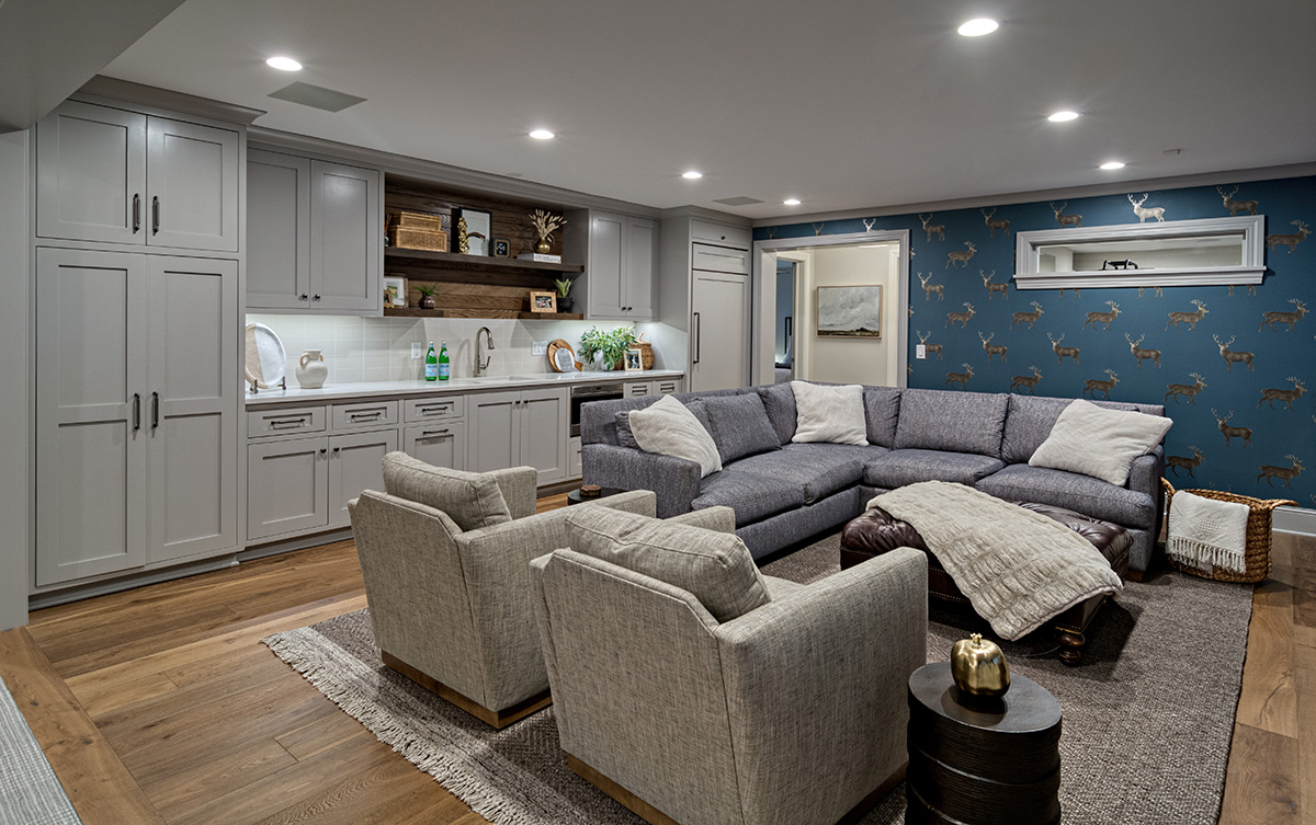 Maximizing the lower level space in a basement remodel