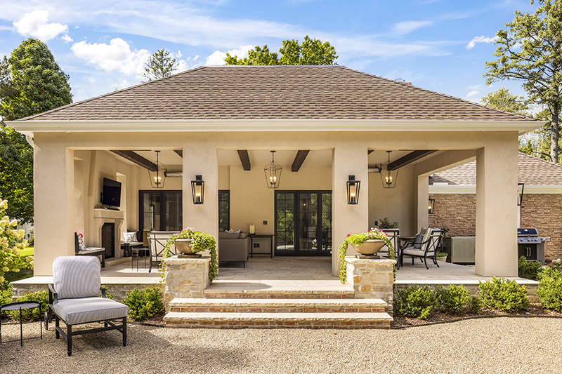 Wayzata Outdoor patio added to this lovely home.