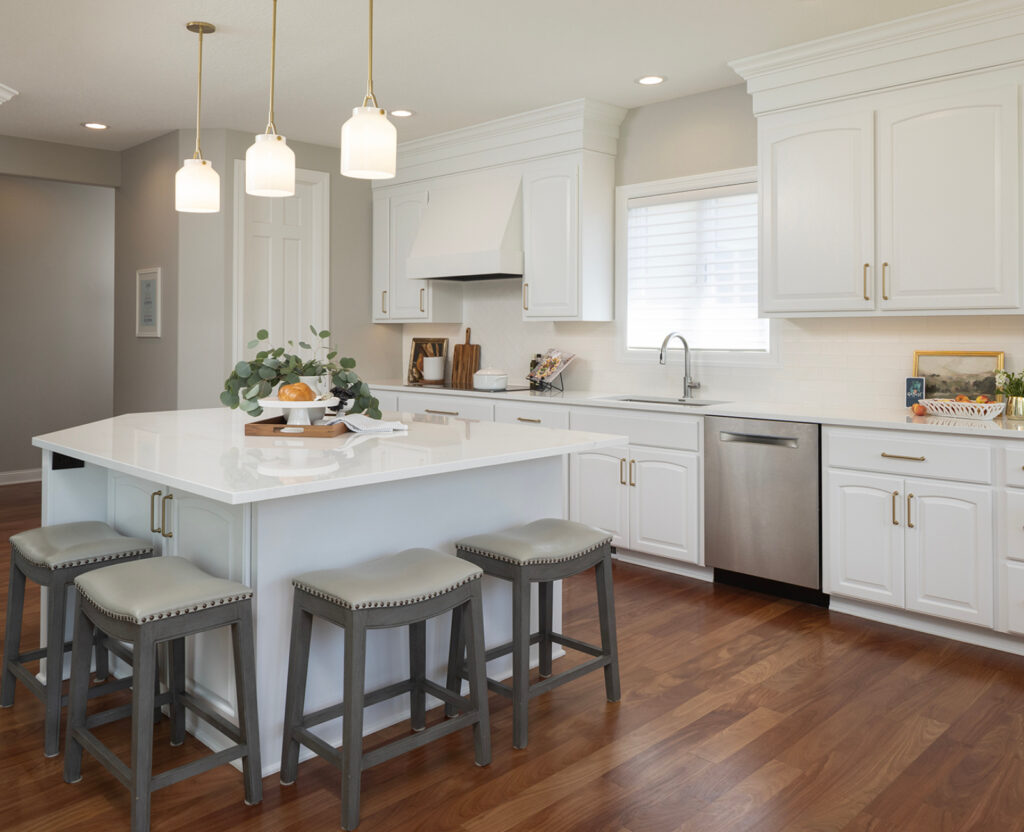 beautiful, bright and white Eden Prairie kitchen