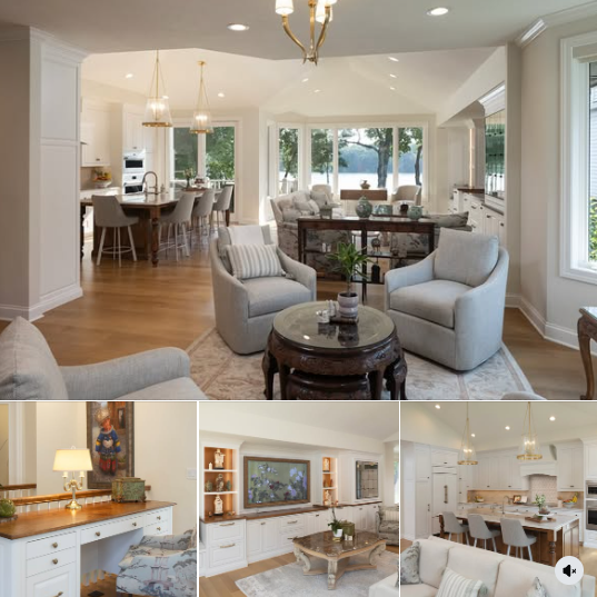 Collage of recent photos from the remodeled townhome in Wayzata.