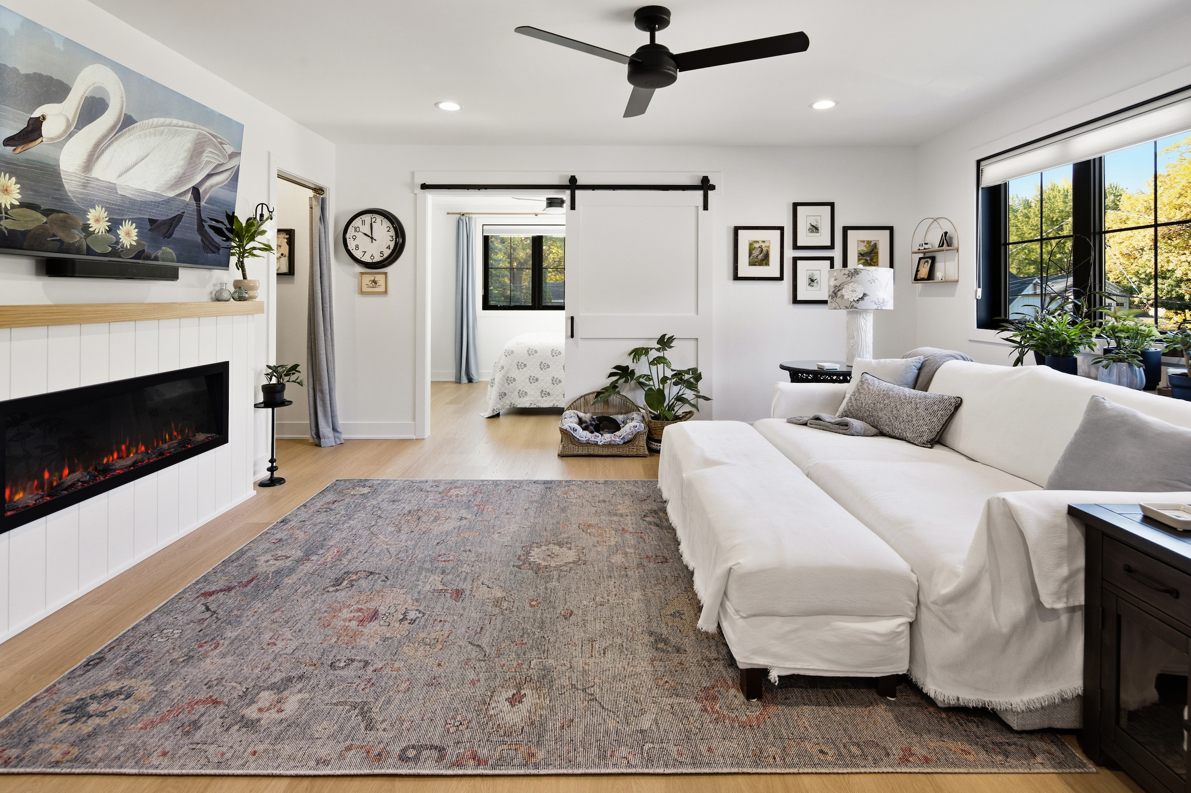 ADU above the garage in Plymouth. Bedroom | Living space | bathroom | Kitchen |Storage