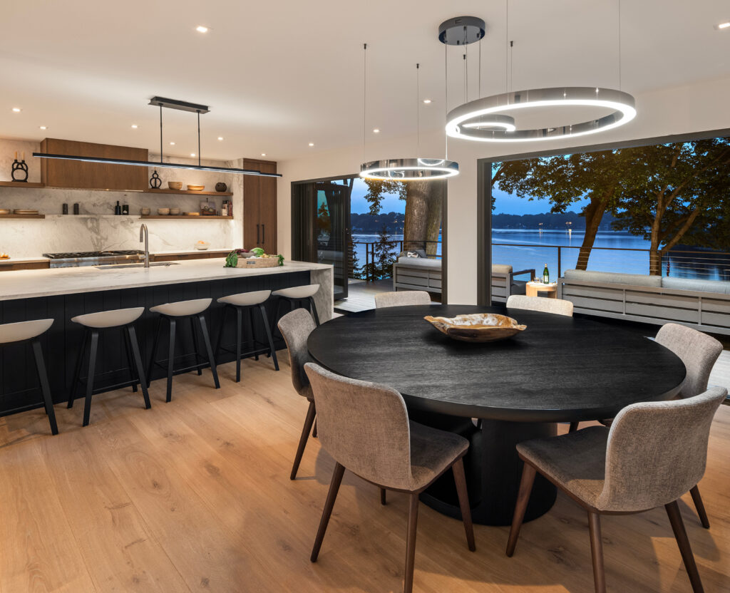 Beautiful Lake Minnetonka kitchen with full lake view